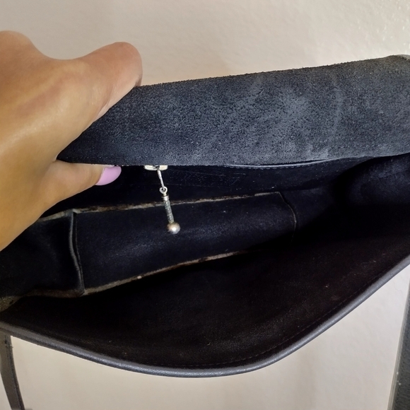 Coach Vintage Penny Pocket black leather Crossbody Purse 22117-06 USA - Picture 10 of 12